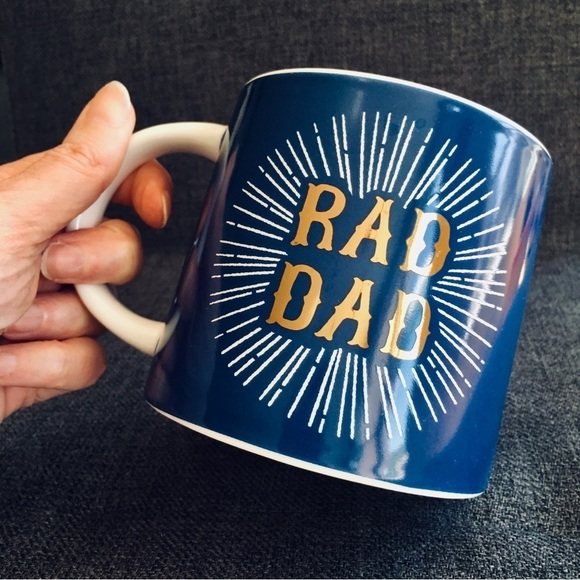โRAD DADโ Coffee Mug, Navy Blue, White, Gold, 16 oz - Picture 14 of 17